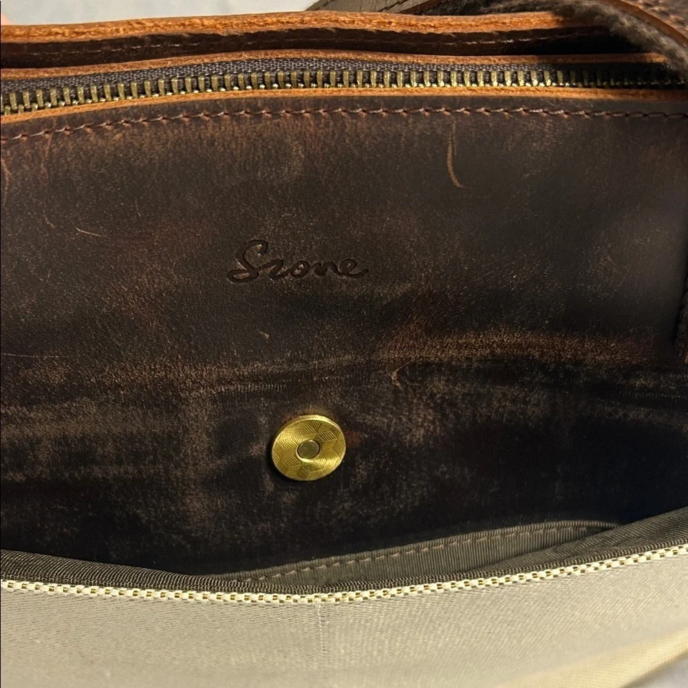SZone Leather & Canvas Laptop Tote